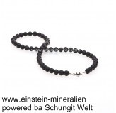 Schungit-Perlenkette 55 cm